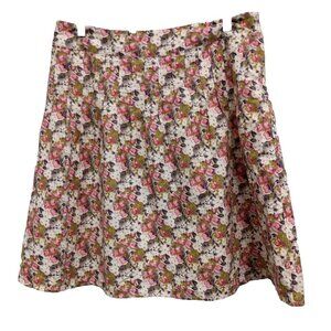 Modbe Womens Flare Mini Skirt Size Small Multicolor Floral Cottagecore Casual